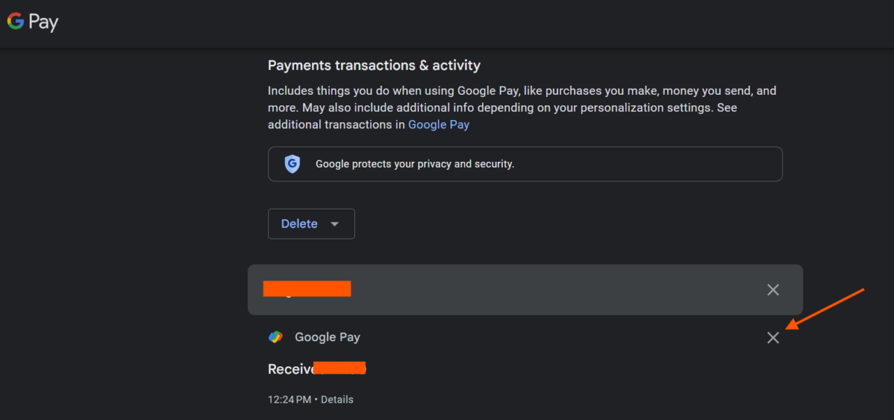 How to Delete Transaction History in Google Pay?